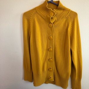 Bianca nygard mustard yellow cardigan